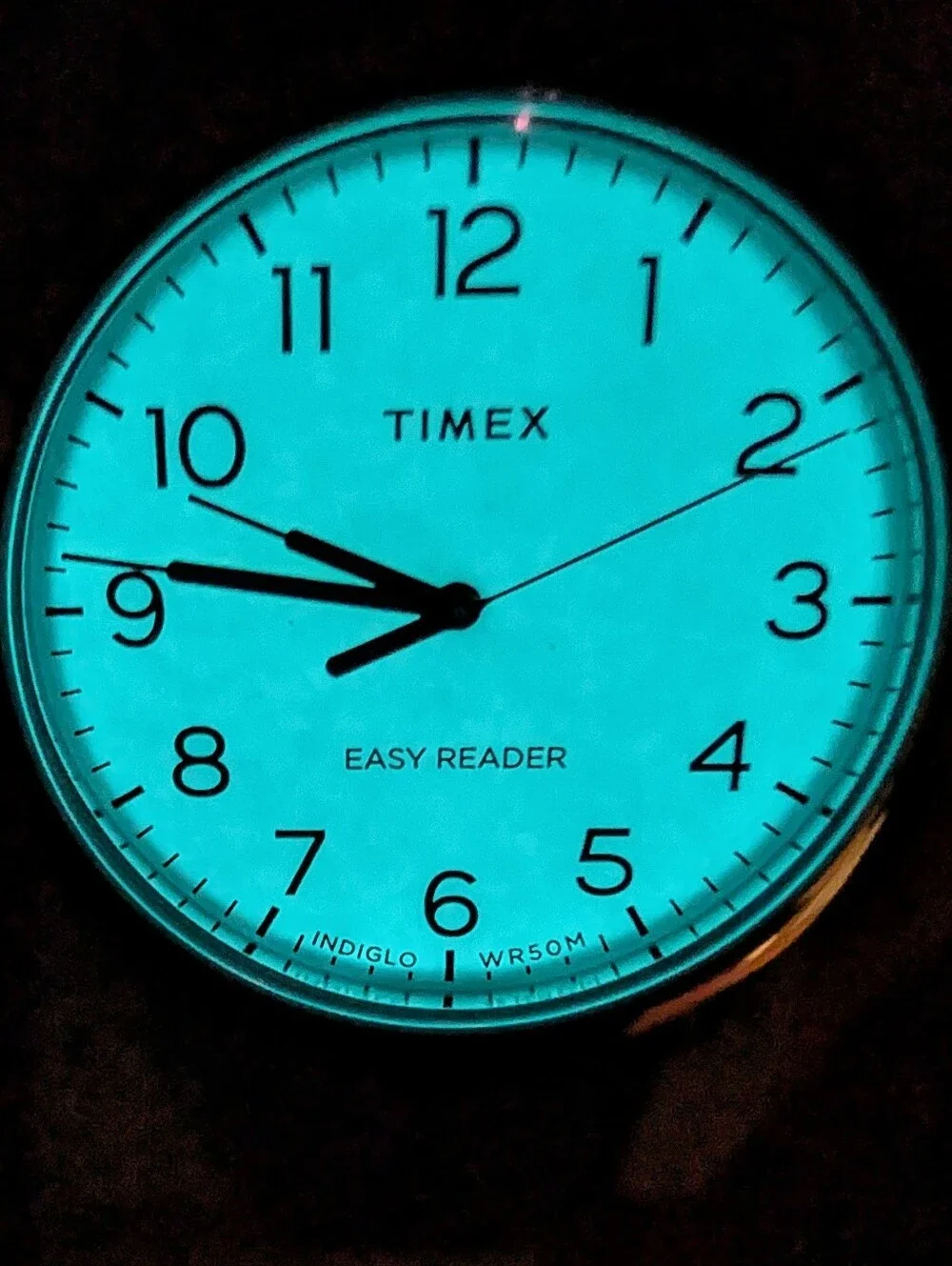 Timex Easy Reader Gen 1 Quartz 40mm Watch – White Dial & Black Leather, Indiglo